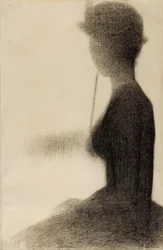 Seated Woman with a Parasol (study for La Grande Jatte)